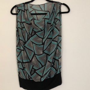 Banana Republic sheer sleeveless top with tank top